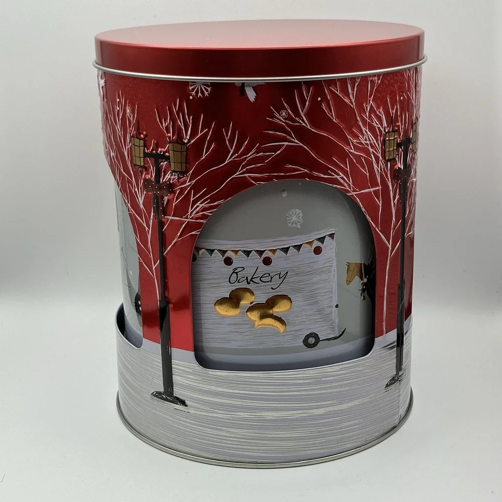 Stockmeyer Rotating Music Tin / Empty / Christmas‎ Holiday Decor / Gift Box